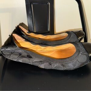 Coach Black and Tan Women's Flats